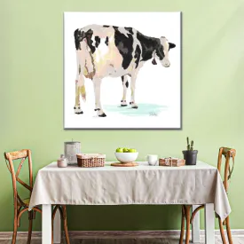 A Black And White Cow Wall Art