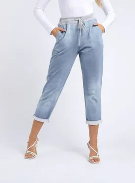 Anne   Kate Italian Plain Light Denim Trouser 14-18