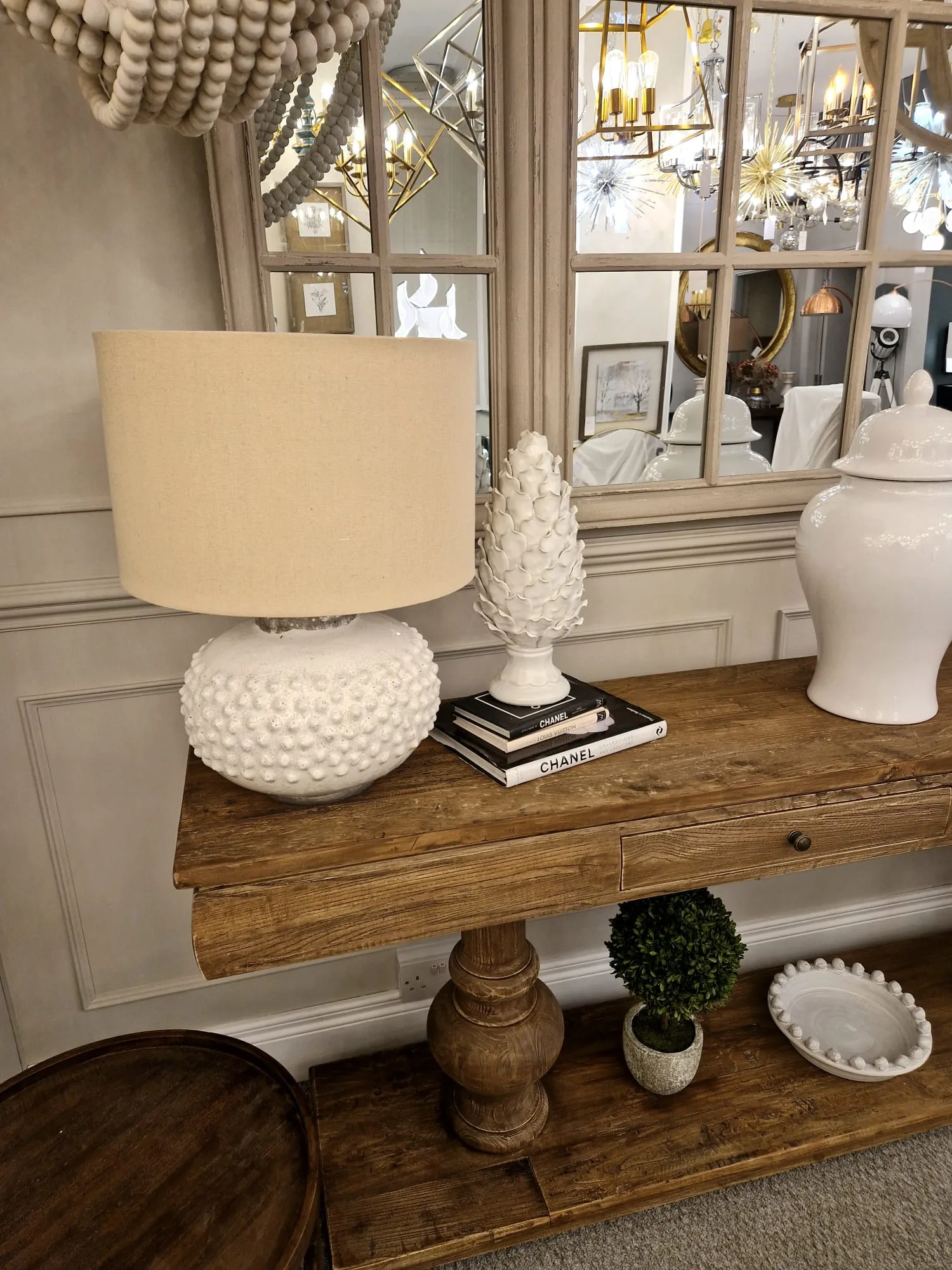 April Bobble Table Lamp with Cream Shade