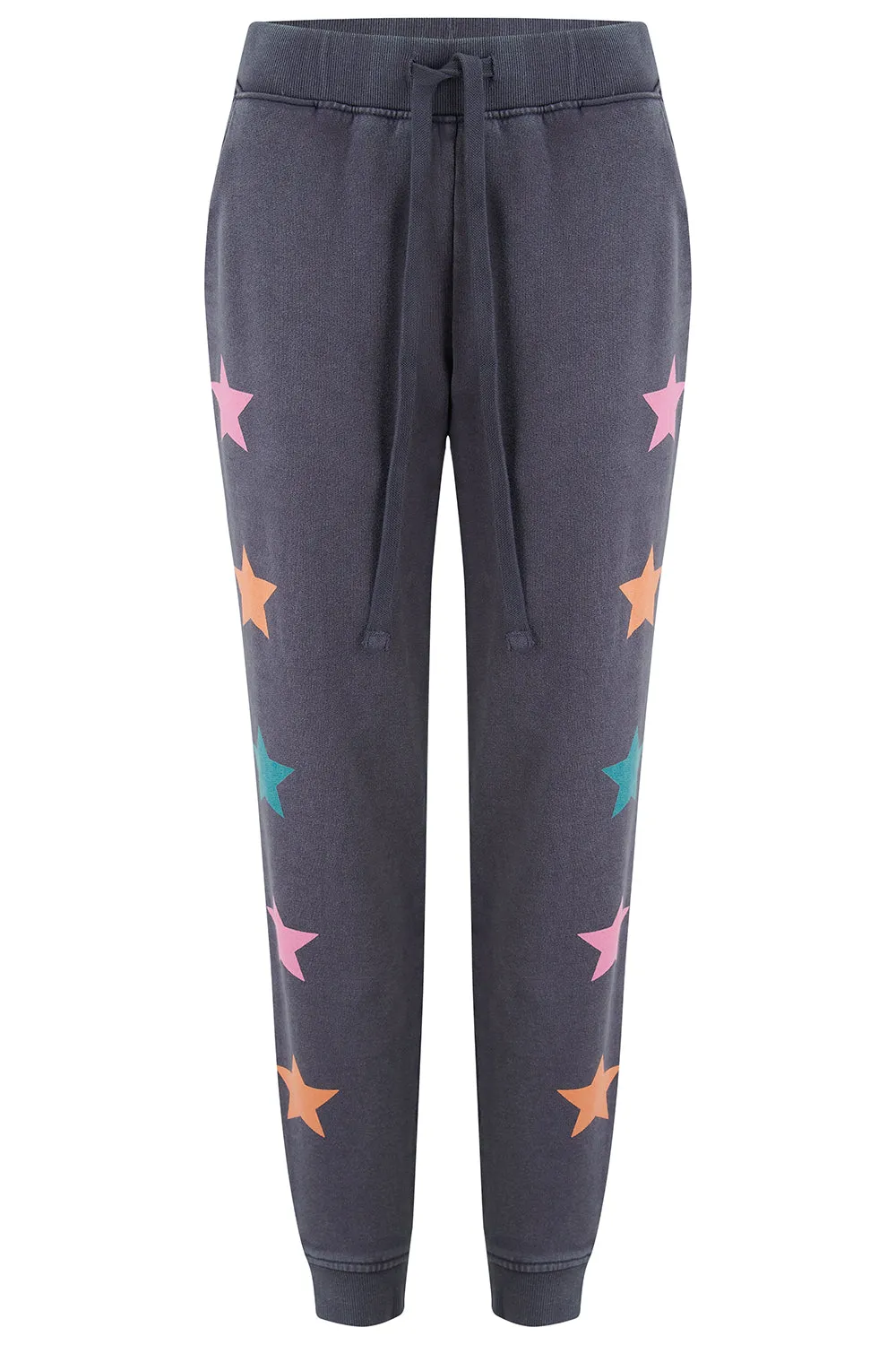 Ashley Joggers - Washed Charcoal, Star Detail