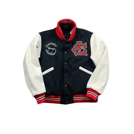 Black   Cream Ice Cream Varsity Jacket - Extra Large