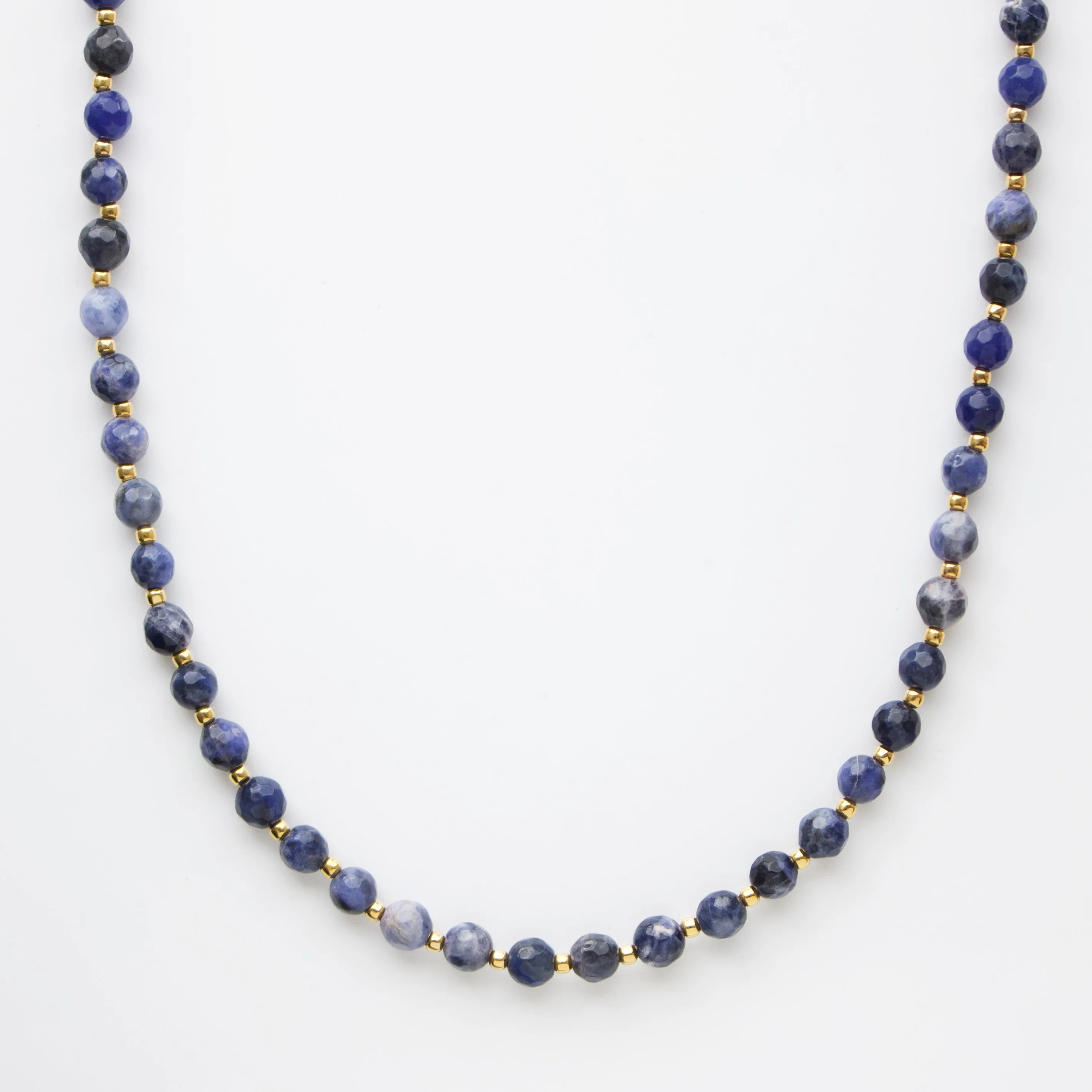 Blue Sodalite Beaded Necklace