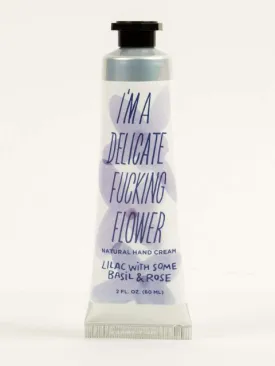 BLUEQ "I'm A Delicate Fucking Flower Natural Hand Cream - Lilac With Some Basil & Rose