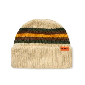 Butter Goods Stripe Cuff Beanie - Cream