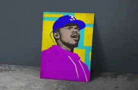 Chance The Rapper Poster, Custom Music Print, Music Poster, Custom Canvas, Home Decor, Wall Hangings, Chance Art