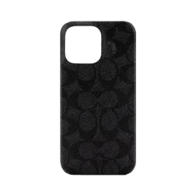 Coach Slim Wrap Case for iPhone 14 Pro Max Signature C Black