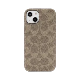 Coach Sllim Wrap Case for iPhone 13 Pro- Signature C Khaki