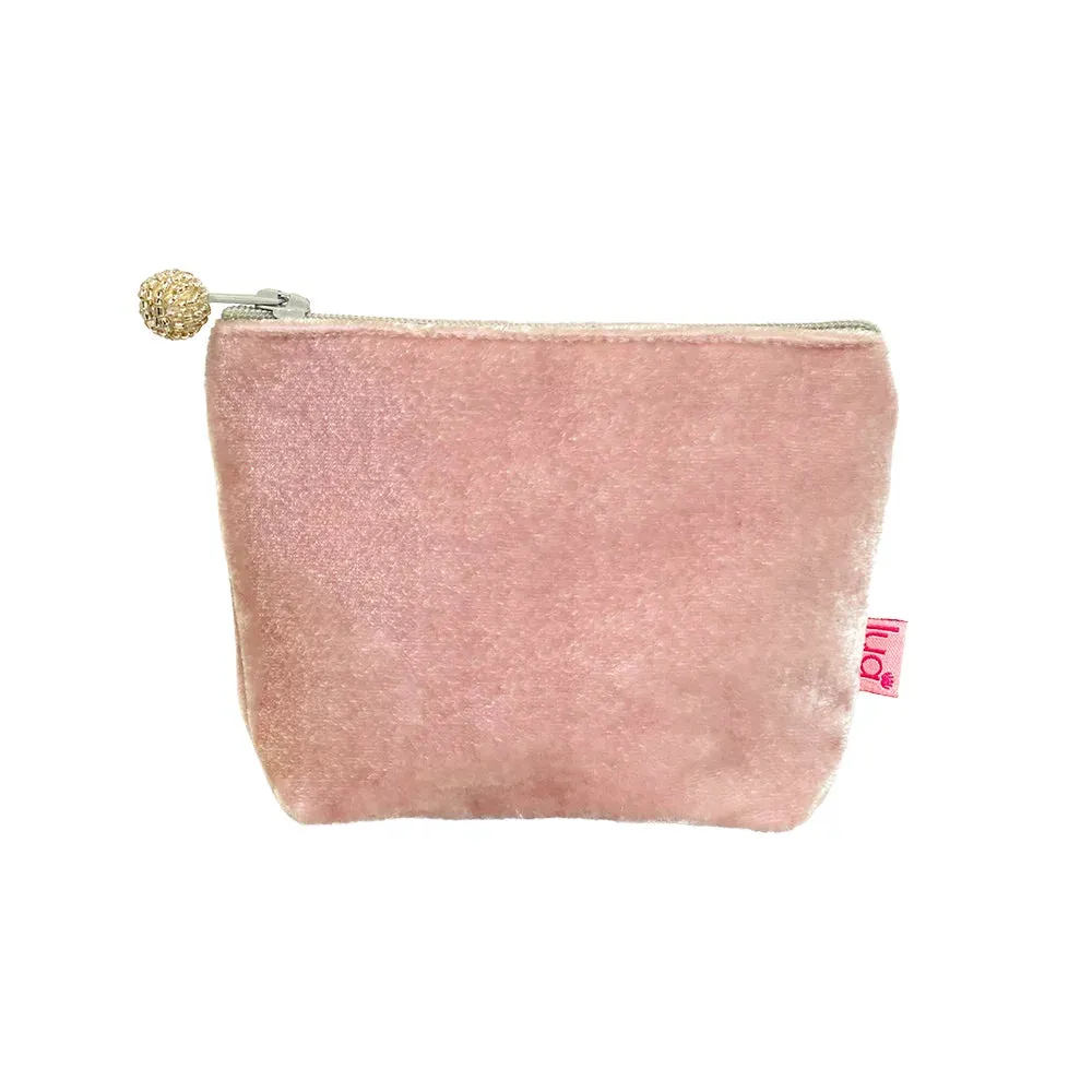 Dusky Pink Mini Velvet Purse By Lua