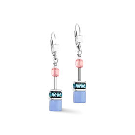 GeoCUBE® Iconic earrings blue-pink