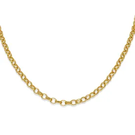 Gold Plated Medium Oval Belcher Chain Necklace