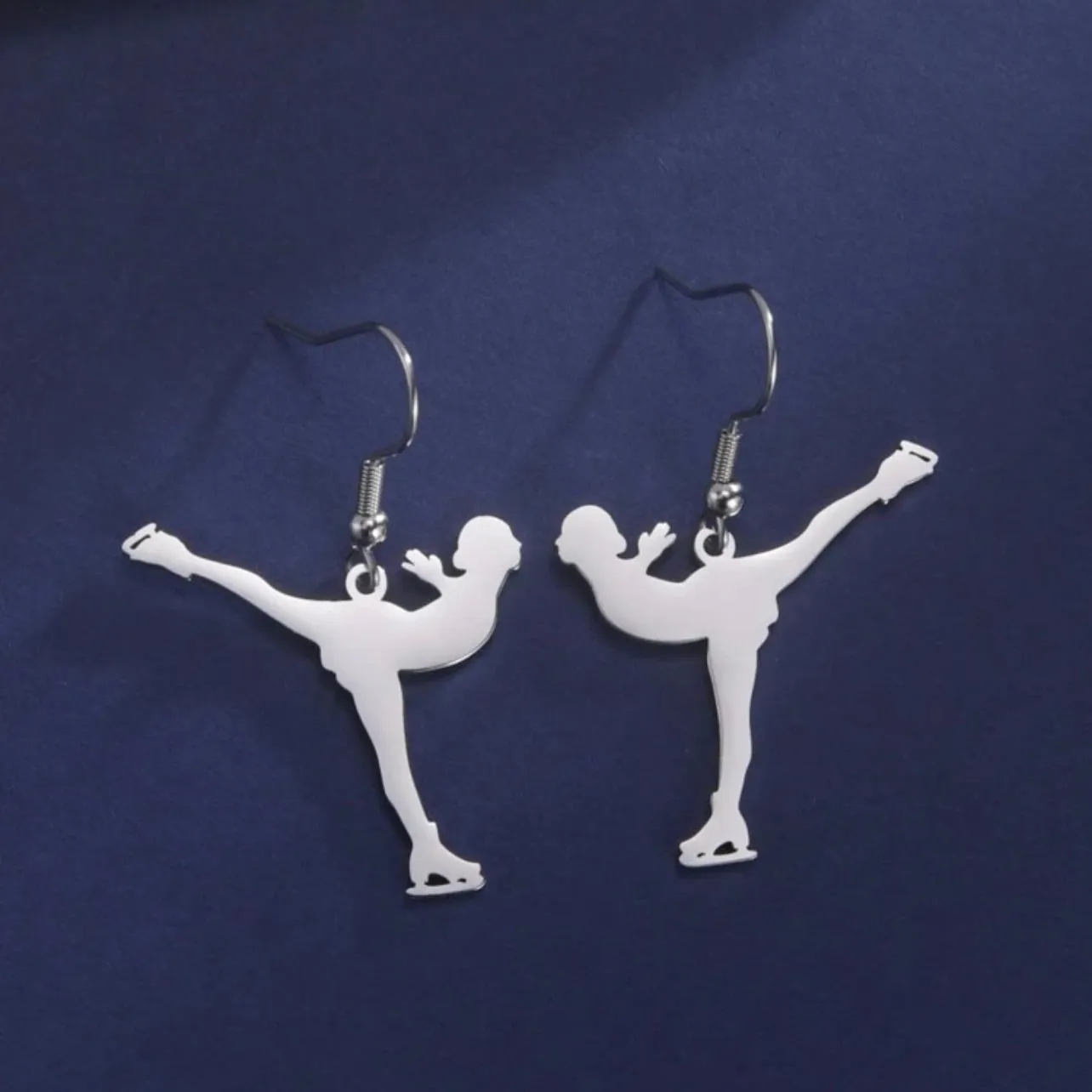 Ice Skater Earrings - Ice Skating Earrings, Dance Earrings, Ice Skates, Dancer Jewelry, Dance Teacher, Gymnastics Earrings, Ice Princess