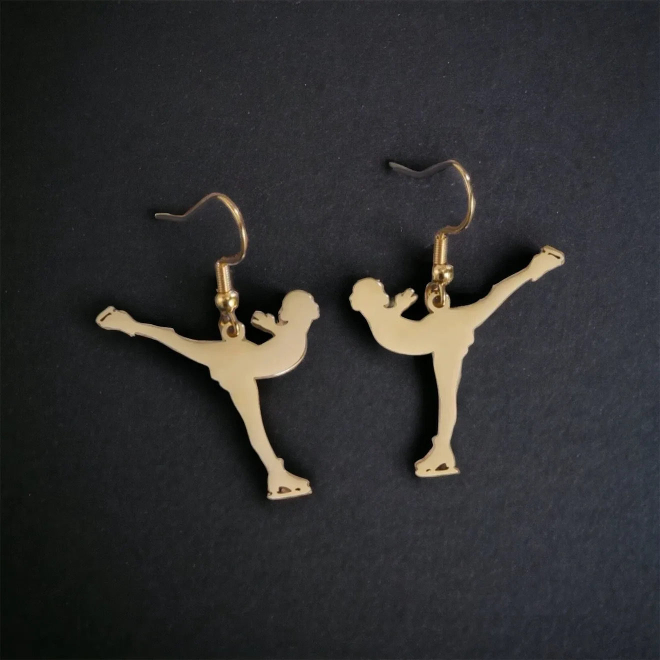 Ice Skater Earrings - Ice Skating Earrings, Dance Earrings, Ice Skates, Dancer Jewelry, Dance Teacher, Gymnastics Earrings, Ice Princess