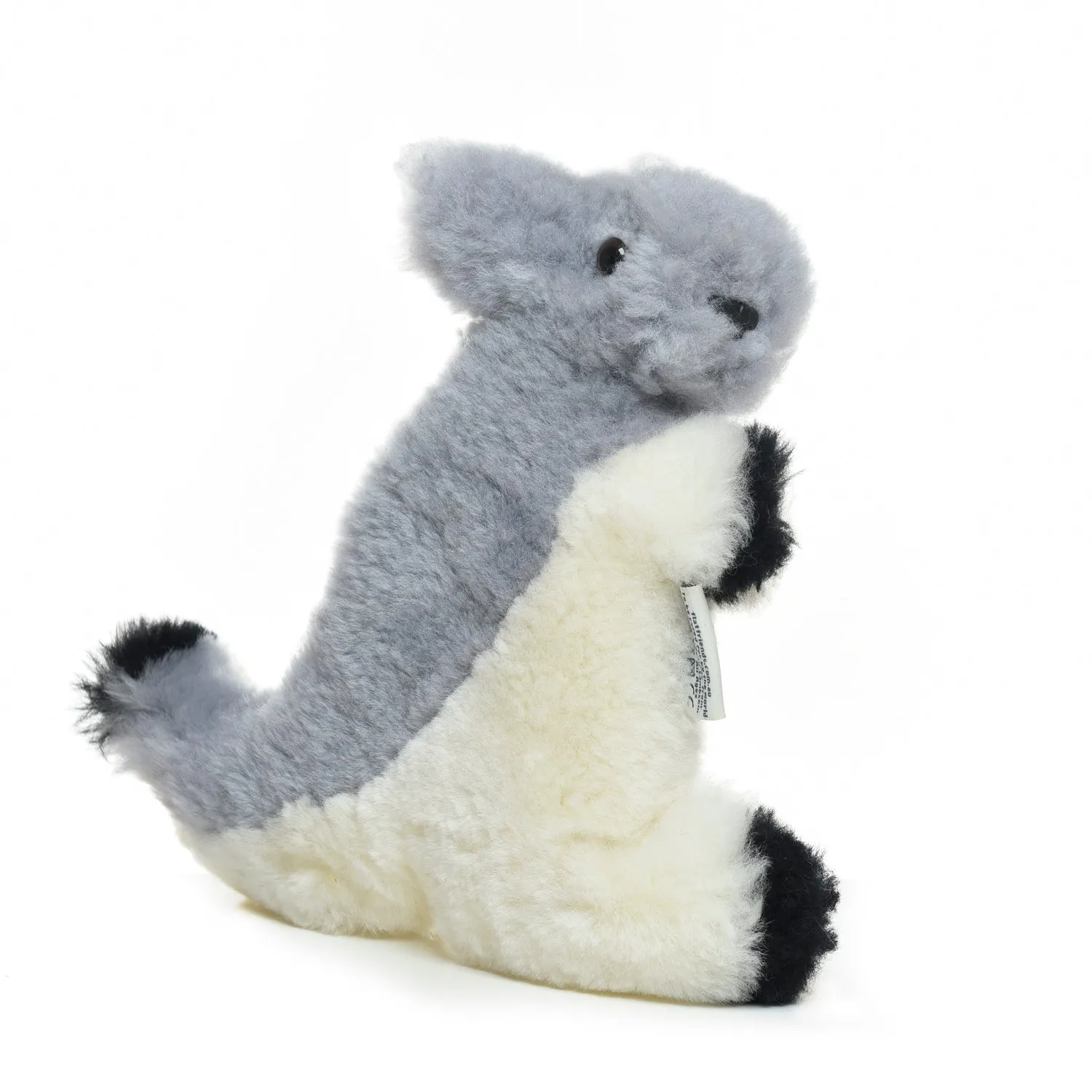 Jira the Grey Kangaroo - Sheepskin Toy for Babies - 100% Premium Soft Australian Lambskin