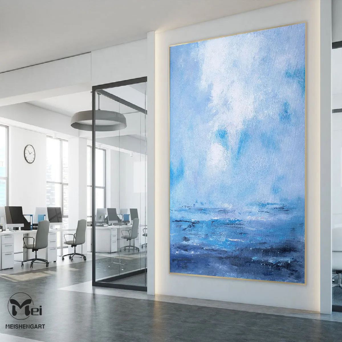 Large Ocean Painting Blue Sky Painting Office Art Ap116