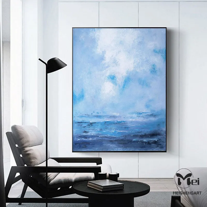 Large Ocean Painting Blue Sky Painting Office Art Ap116