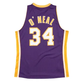 Los Angeles Lakers Shaquille O'Neal 1999-2000 NBA Road Hardwood Classics Swingman Jersey by Mitchell & Ness