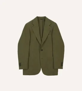 Olive Irish Linen Tailored Jacket