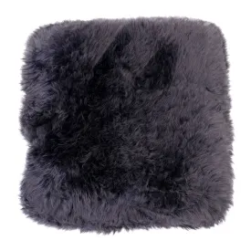 Sheepskin Chair Mats - Black Square (50 x 50cm) - Australian Merino Sheepskin Seat Mats