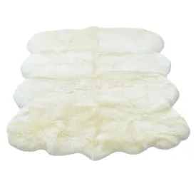 Sheepskin Rug - Ivory - Octo Sized (180x180cm) - Australian Made - Long Wool Merino Sheepskin