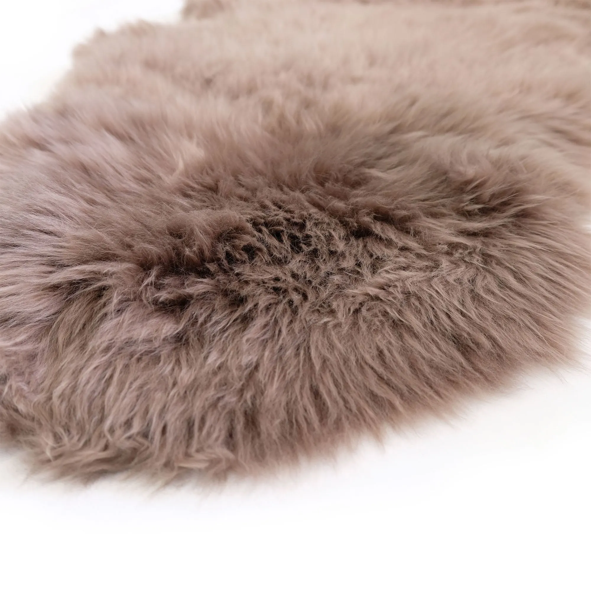 Sheepskin Rug - Taupe - Super Double Length (200x60-65cm) - Long Wool Australian Merino Sheepskin