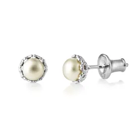 Silver Emma Kate Pearl Studs