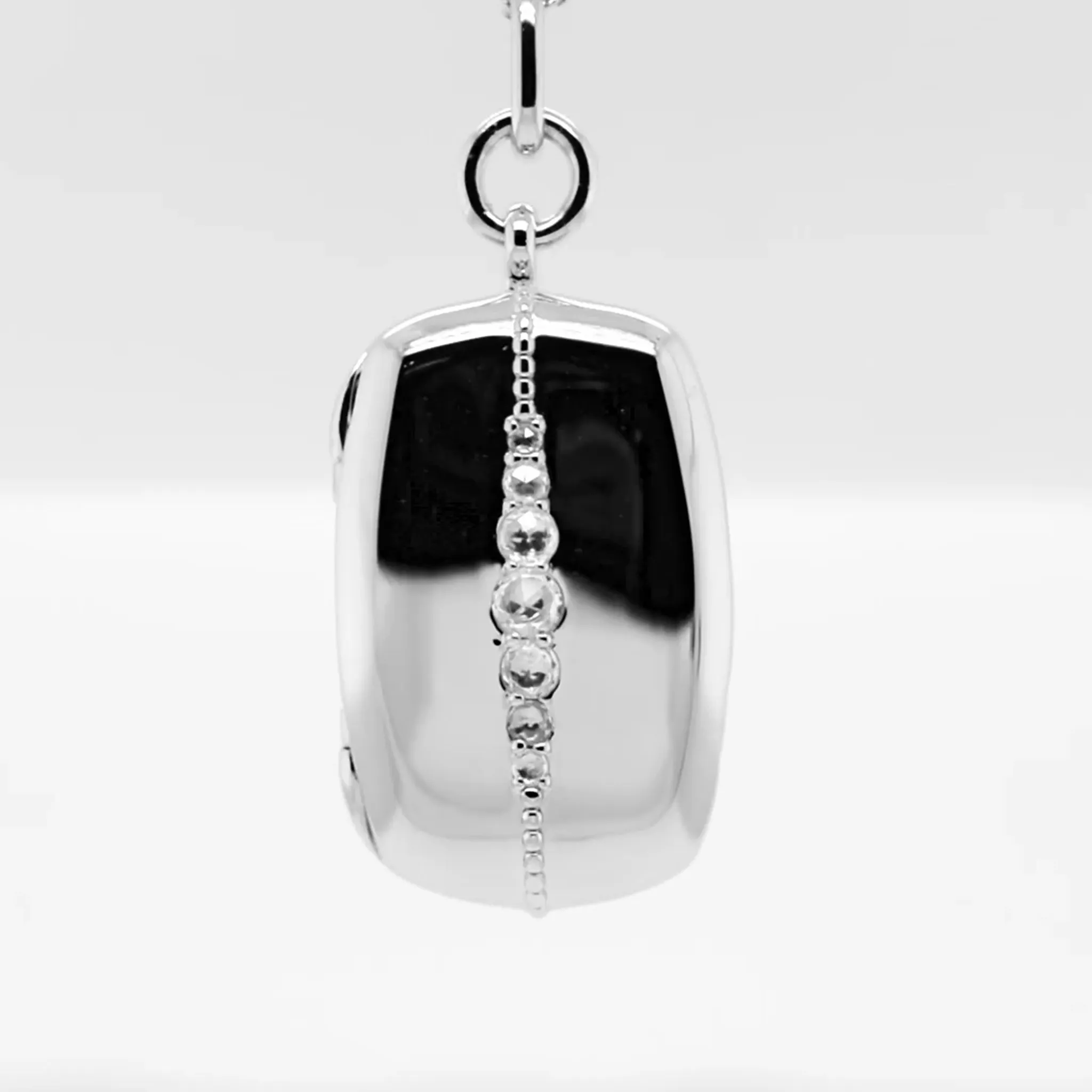 Slim Rectangle "Kate" Sterling Silver Locket Necklace