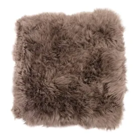 Taupe Brown Square Sheepskin Chair Mats - Australian Merino Sheepskin Seat Mats (50 x 50cm)