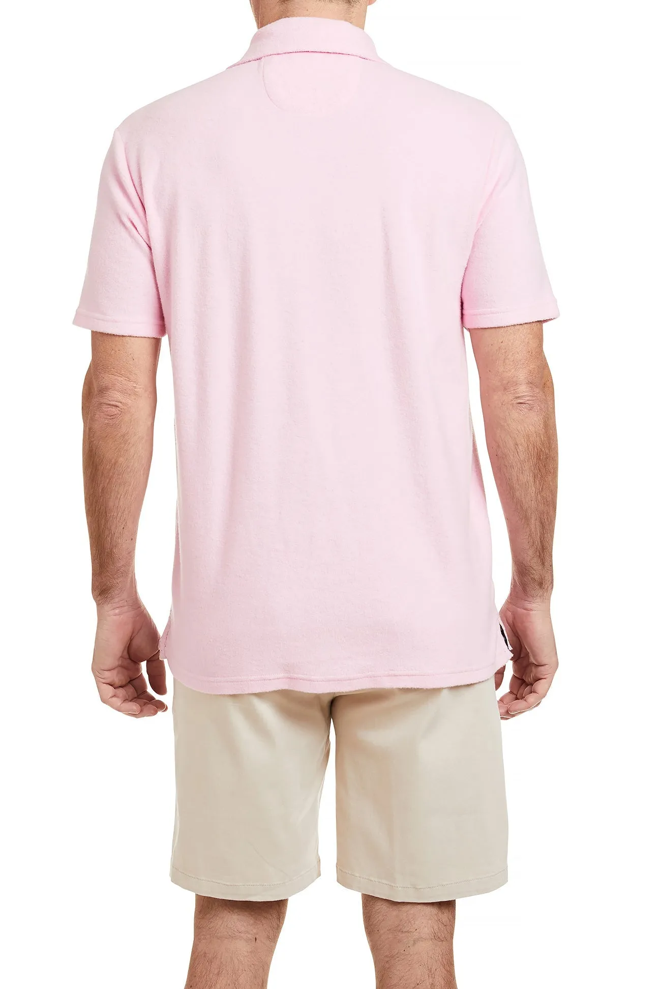 Terry Cloth Polo Shirt Pink