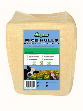 Viagrow 40LB Rice Hulls Compressed Bag